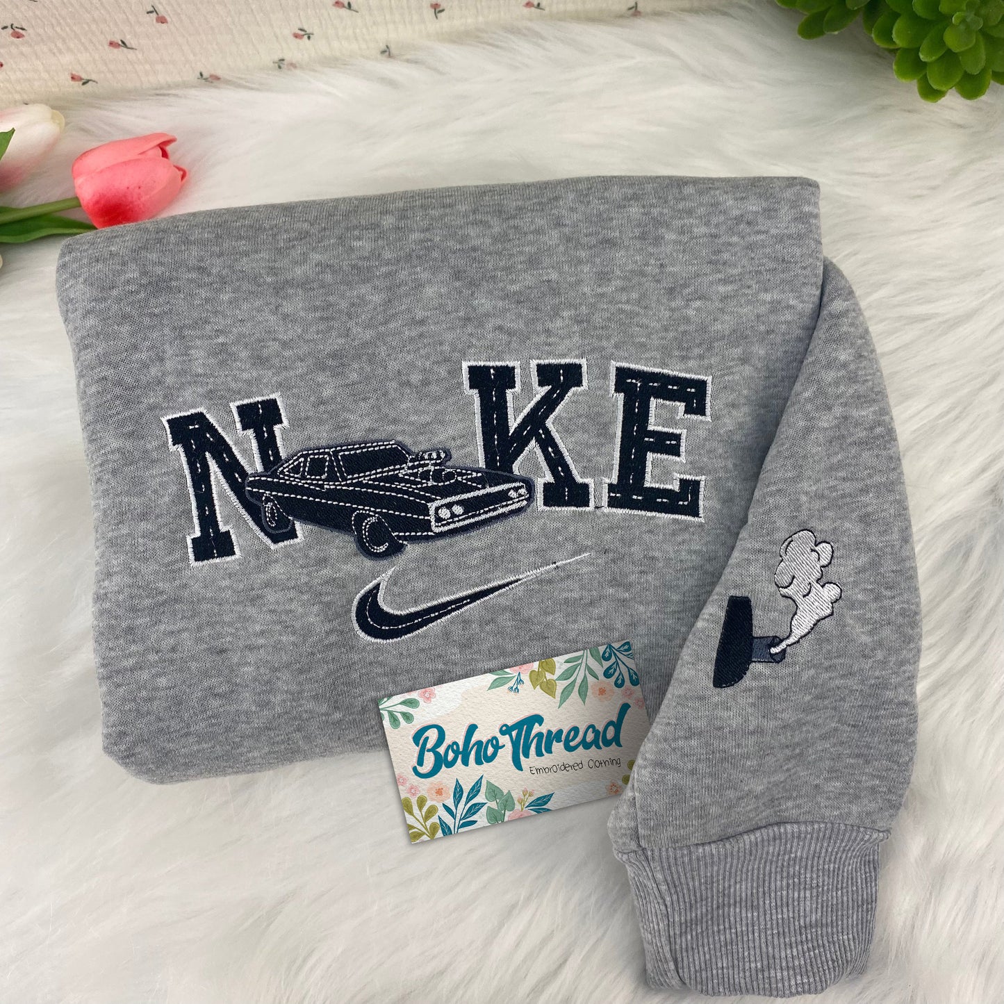 Personalized Embroidered Sweatshirt, Hoodie, T-Shirt β Classic & Sports Car Design Gift