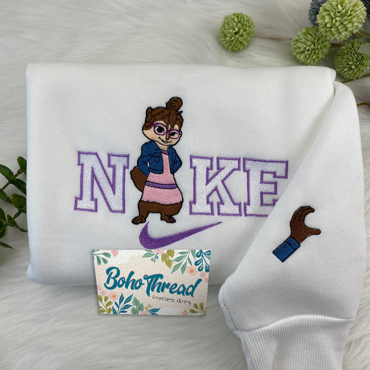 Personalized Embroidered Sweatshirt, Hoodie, T-Shirt β Chipettes Girl Characters Design Gift