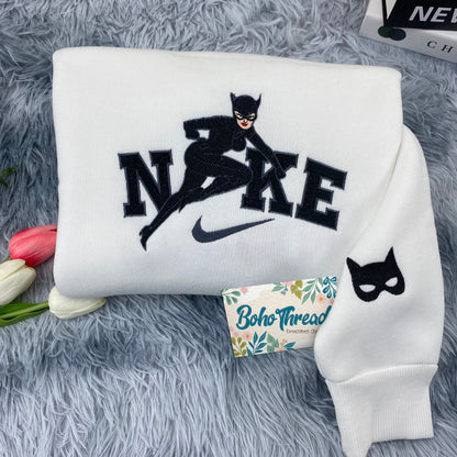 DC Comics Batman & Catwoman Embroidered Couple Sweatshirts, Hoodies & T-shirts