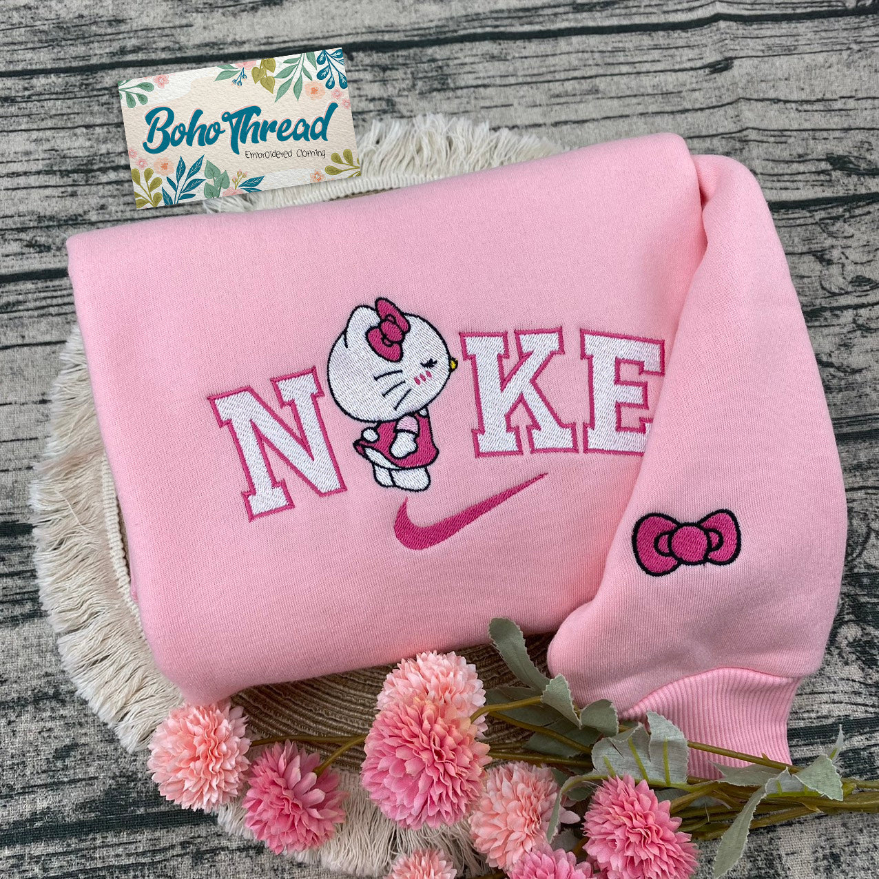 Hello Kitty & Batman Embroidered Couple Sweatshirts, Hoodies & T-shirts | Unique Duo