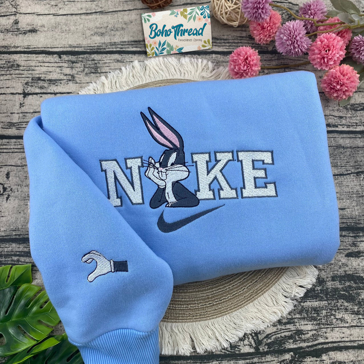 Looney Tunes Bugs & Lola Bunny Embroidered Couple Sweatshirts, Hoodies & T-shirts