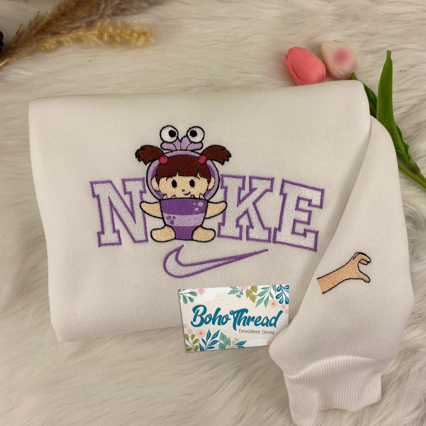 Monsters Inc. Sully & Boo Embroidered Couple Sweatshirts, Hoodies & T-shirts