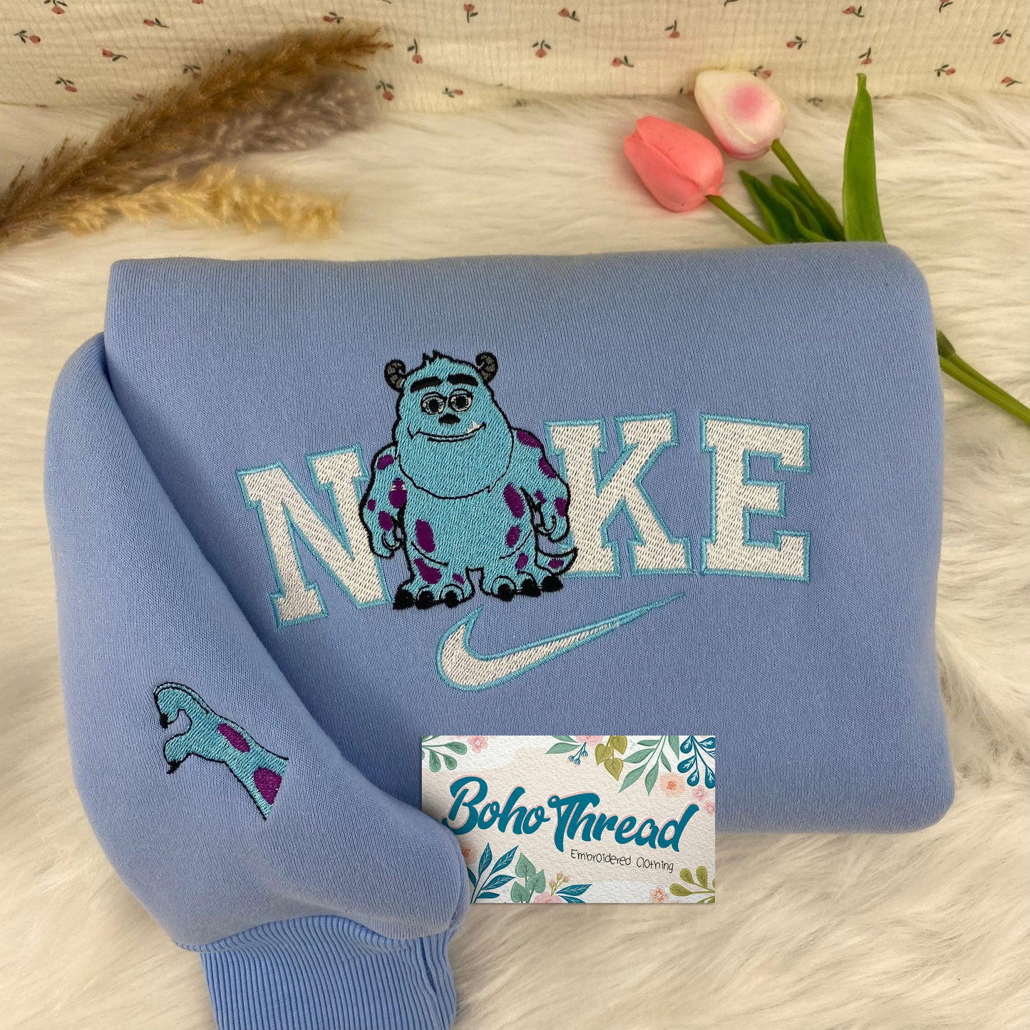 Monsters Inc. Sully & Boo Embroidered Couple Sweatshirts, Hoodies & T-shirts