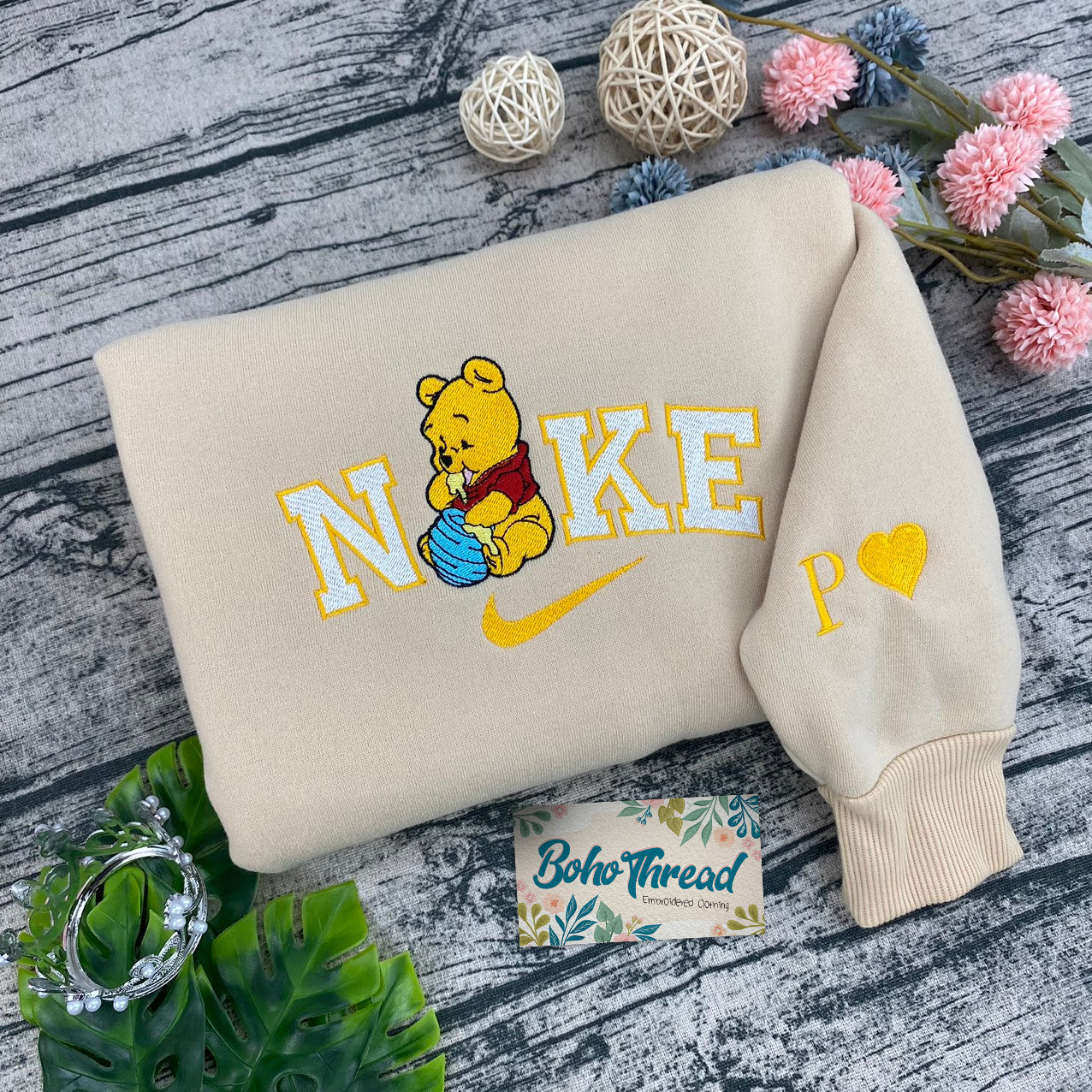 Winnie the Pooh & Friends Embroidered Couple Sweatshirts, Hoodies & T-shirts