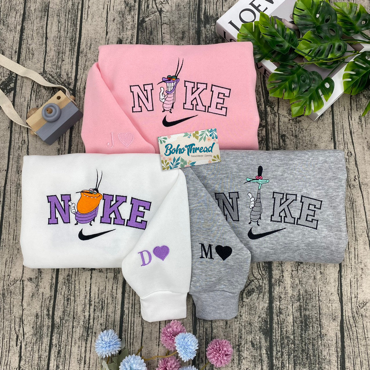 Oggy and the Cockroaches Embroidered Best Friend Sweatshirts, Hoodies & T-shirts