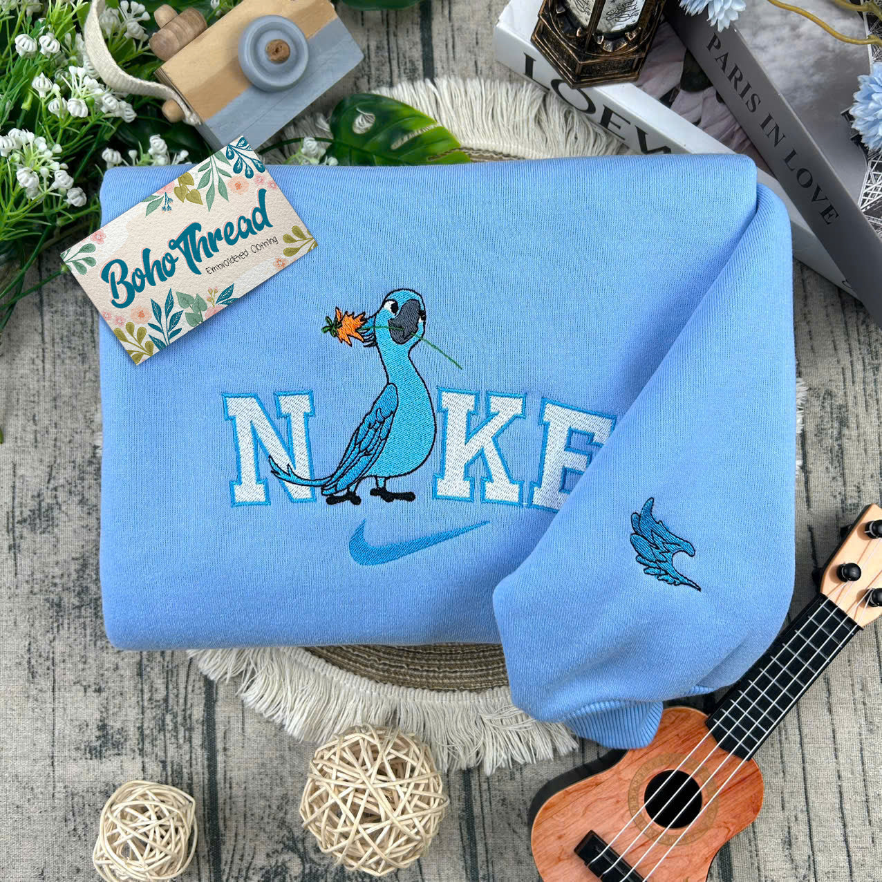 Rio Movie Blu, Jewel & Friends Embroidered Couple Sweatshirts, Hoodies & T-shirts