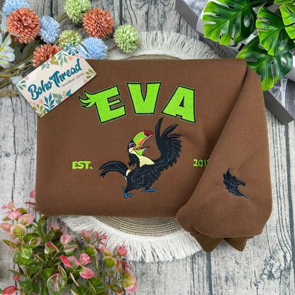 Personalized Rio Movie Blu & Jewel Embroidered Couple Sweatshirts, Hoodies & T-shirts
