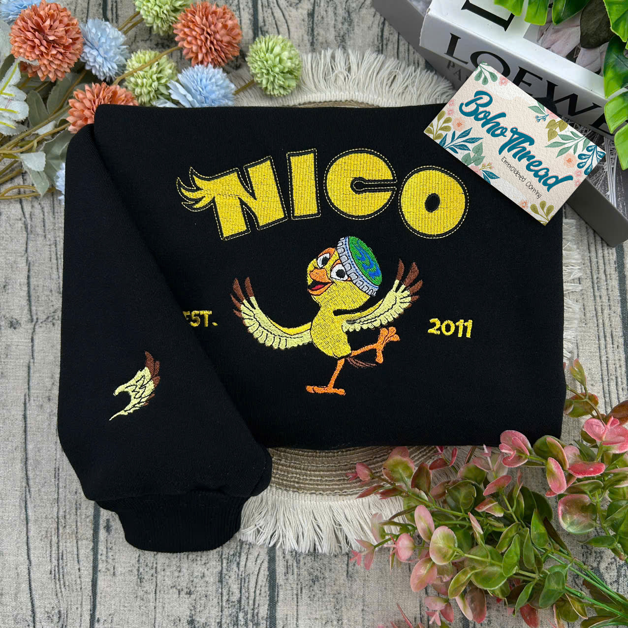 Personalized Rio Movie Blu & Jewel Embroidered Couple Sweatshirts, Hoodies & T-shirts