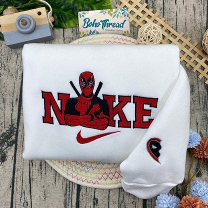 Deadpool & Wolverine Embroidered Couple Sweatshirts, Hoodies & T-shirts | Marvel Fan Gift