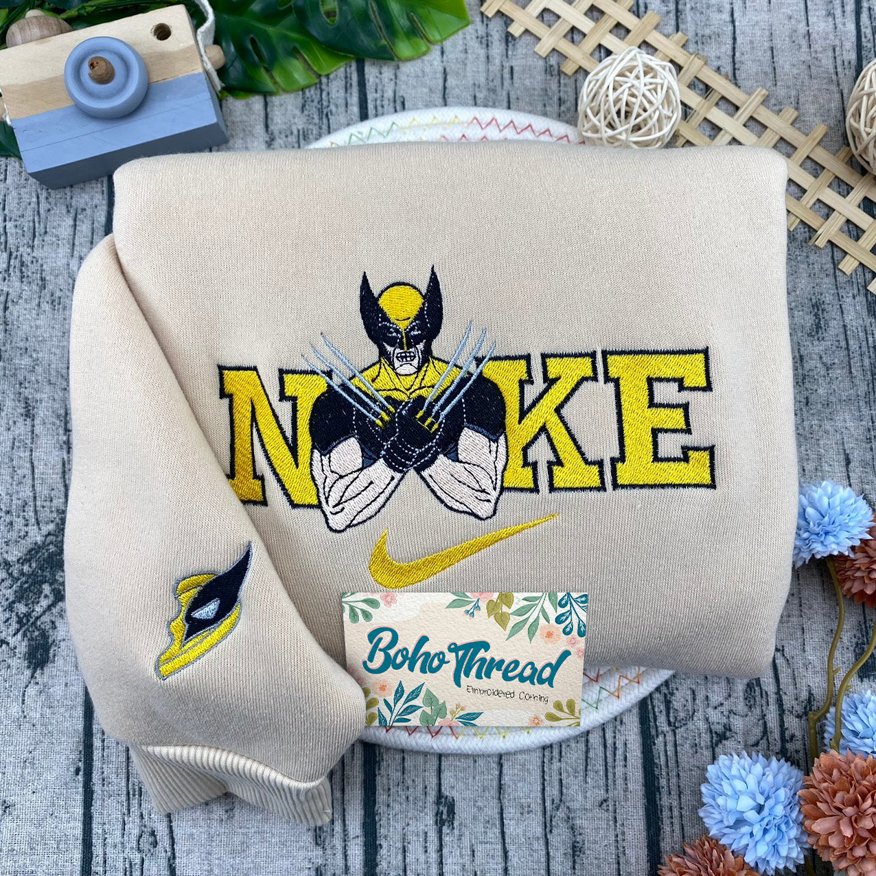 Deadpool & Wolverine Embroidered Couple Sweatshirts, Hoodies & T-shirts | Marvel Fan Gift