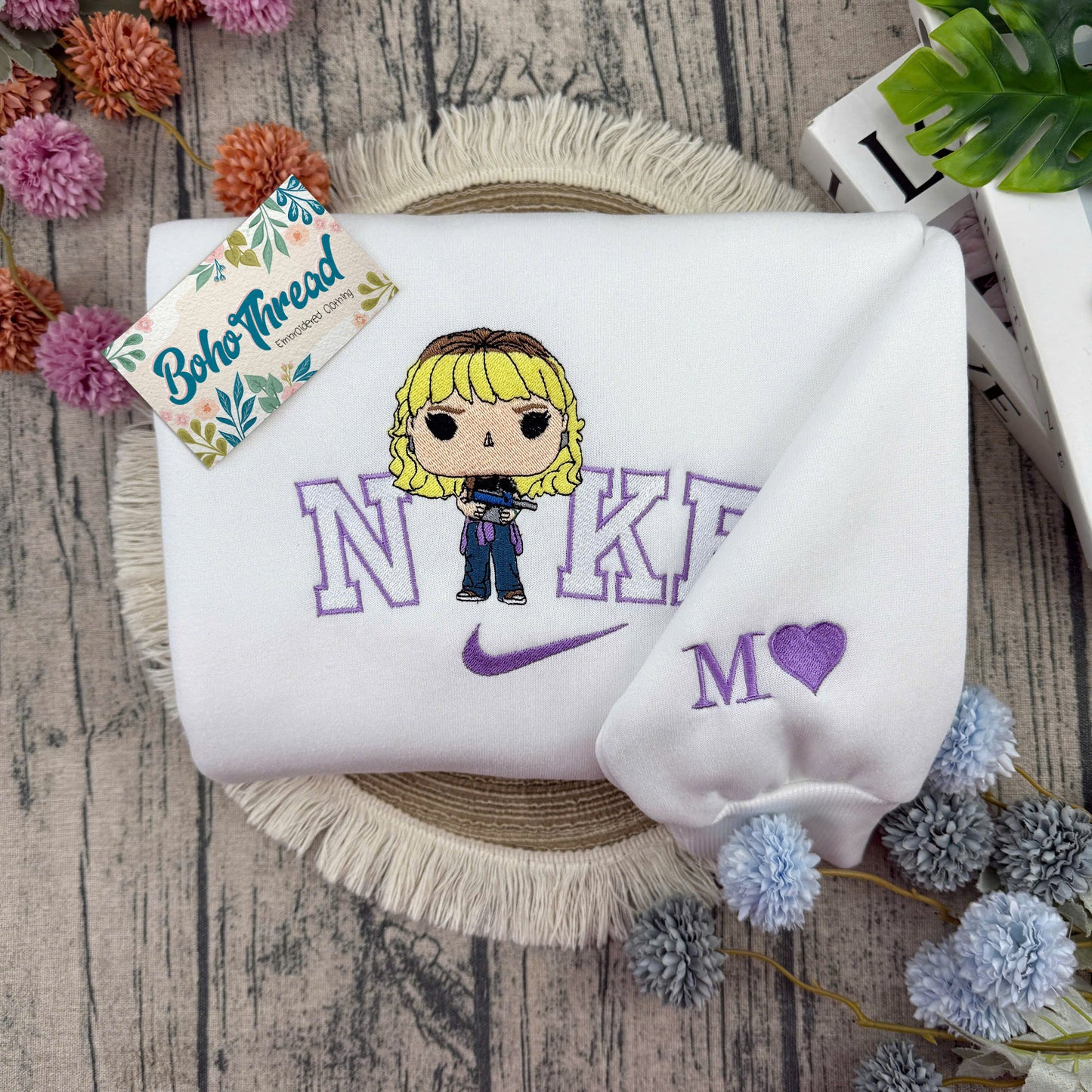 Funko Pop Style Rocker & Blonde Embroidered Couple Sweatshirts, Hoodies & T-shirts