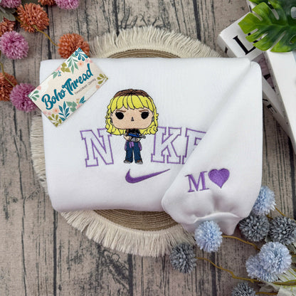 Funko Pop Style Rocker & Blonde Embroidered Couple Sweatshirts, Hoodies & T-shirts