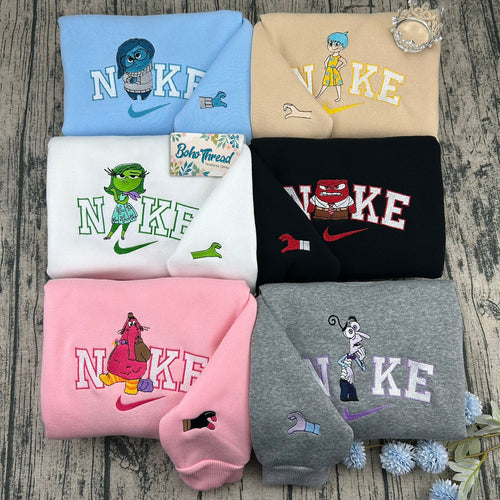 Inside Out Emotions Embroidered Couple Sweatshirts, Hoodies & T-shirts