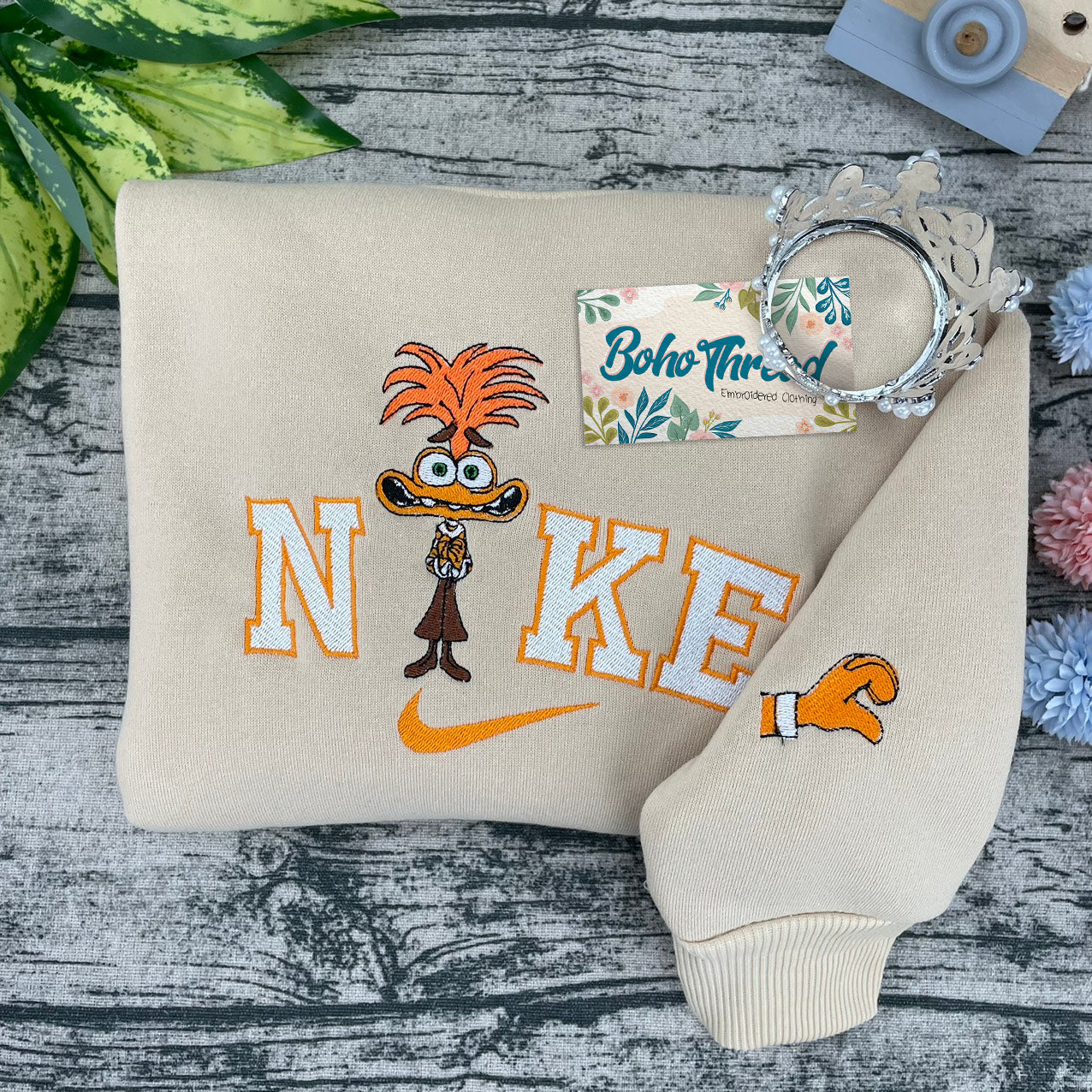 Inside Out Emotions Embroidered Couple Sweatshirts, Hoodies & T-shirts