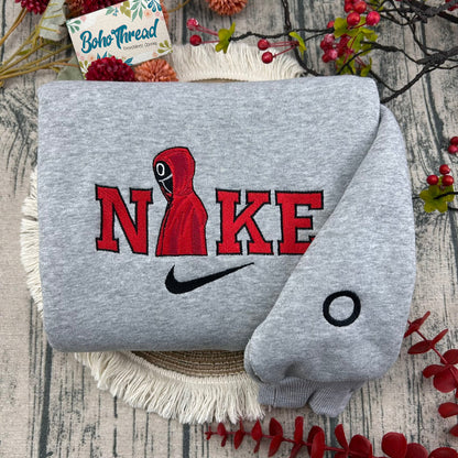 Squid Game Guard Shapes Embroidered Couple Sweatshirts, Hoodies & T-shirts