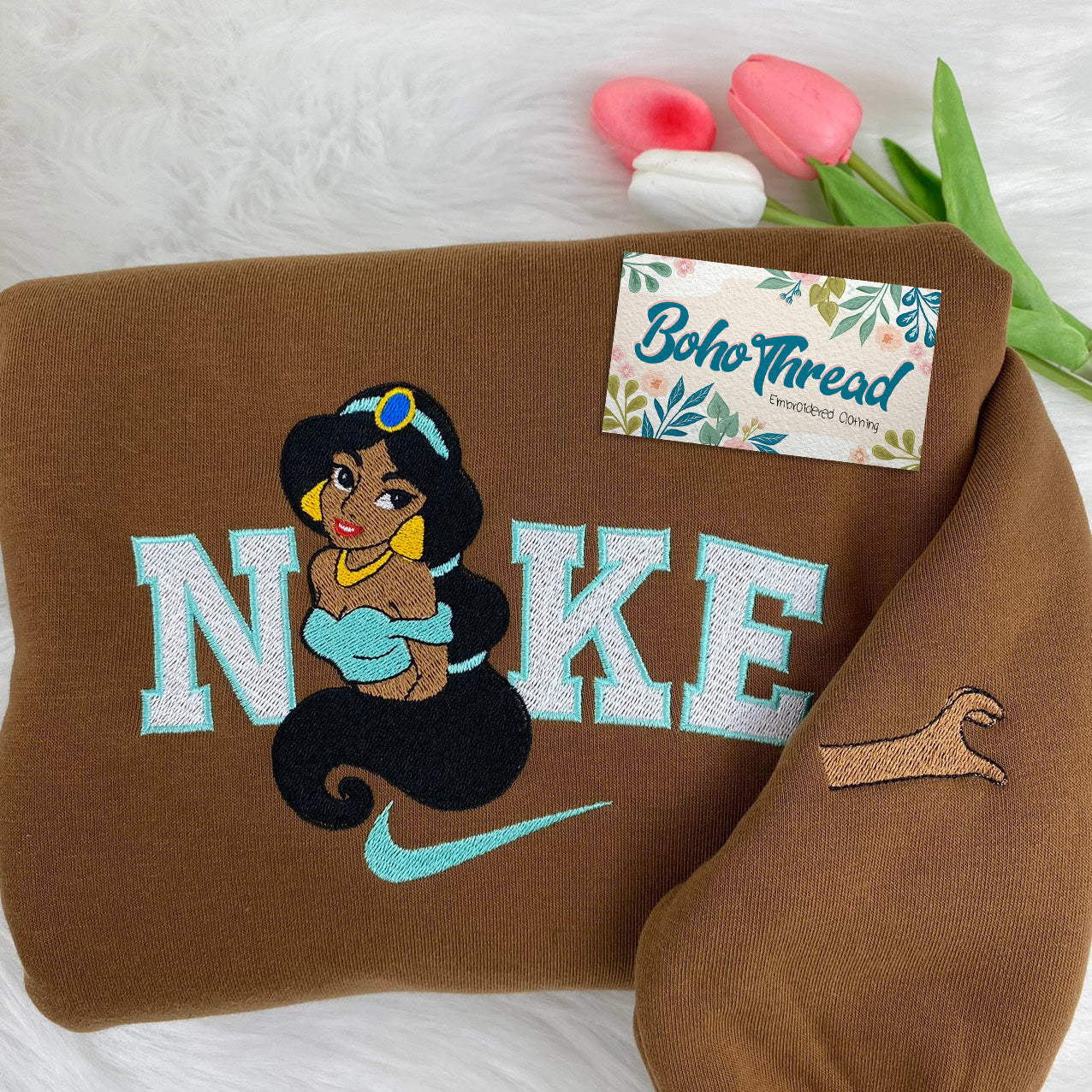 Disney Aladdin & Jasmine Embroidered Couple Sweatshirts, Hoodies & T-shirts