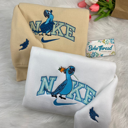 Rio Movie Blu & Jewel Embroidered Couple Sweatshirts, Hoodies & T-shirts