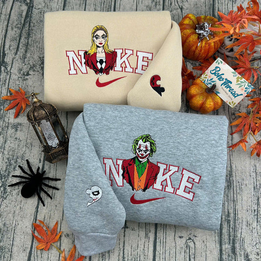 Joker & Harley Quinn Embroidered Couple Sweatshirts, Hoodies & T-shirts | DC Comics