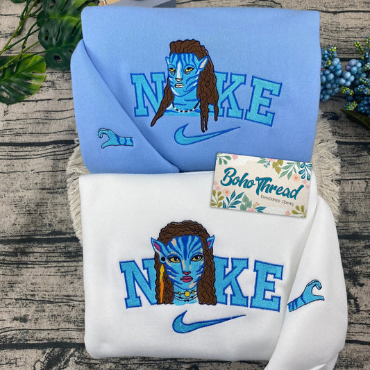 Avatar Jake Sully & Neytiri Embroidered Couple Sweatshirts, Hoodies & T-shirts