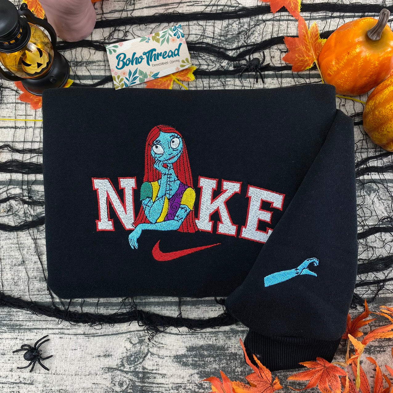 Nightmare Before Christmas Jack & Sally Embroidered Couple Sweatshirts, Hoodies & T-shirts