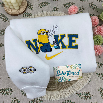 Minions Bob, Stuart & Kevin Embroidered Couple Sweatshirts, Hoodies & T-shirts