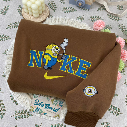 Minions Bob, Stuart & Kevin Embroidered Couple Sweatshirts, Hoodies & T-shirts