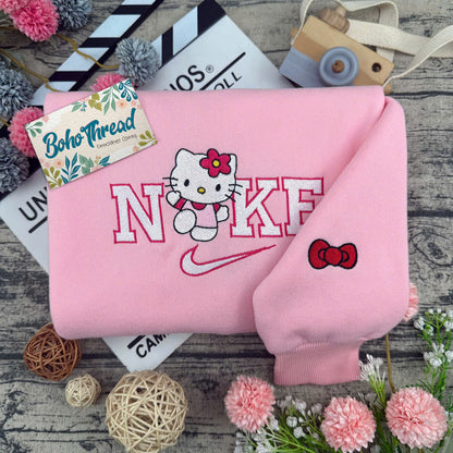 Hello Kitty & Batman Embroidered Couple Sweatshirts, Hoodies & T-shirts | Unique Duo