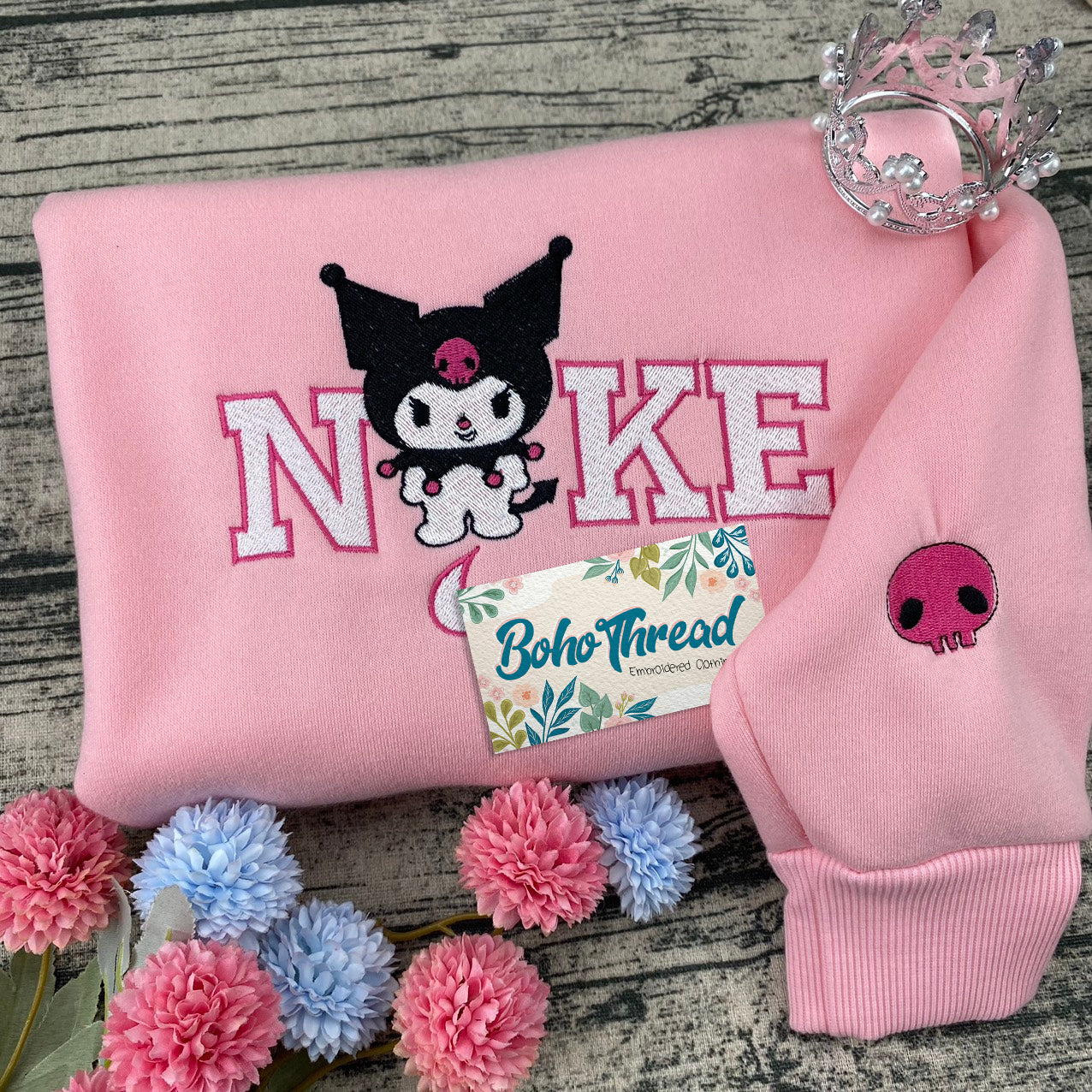 Sanrio Kuromi & Cinnamoroll Embroidered Couple Sweatshirts, Hoodies & T-shirts