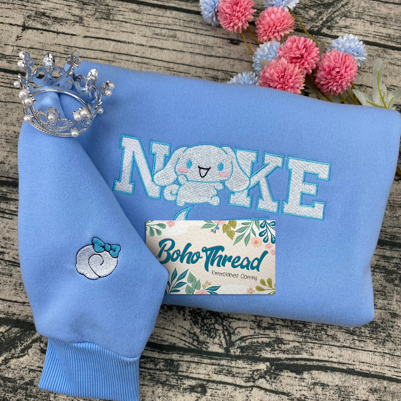 Sanrio Kuromi & Cinnamoroll Embroidered Couple Sweatshirts, Hoodies & T-shirts