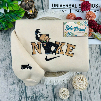 Miraculous Ladybug & Cat Noir Embroidered Couple Sweatshirts, Hoodies & T-shirts