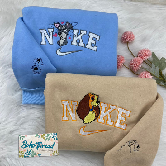 Lady and the Tramp Embroidered Couple Sweatshirts, Hoodies & T-shirts | Disney Gift