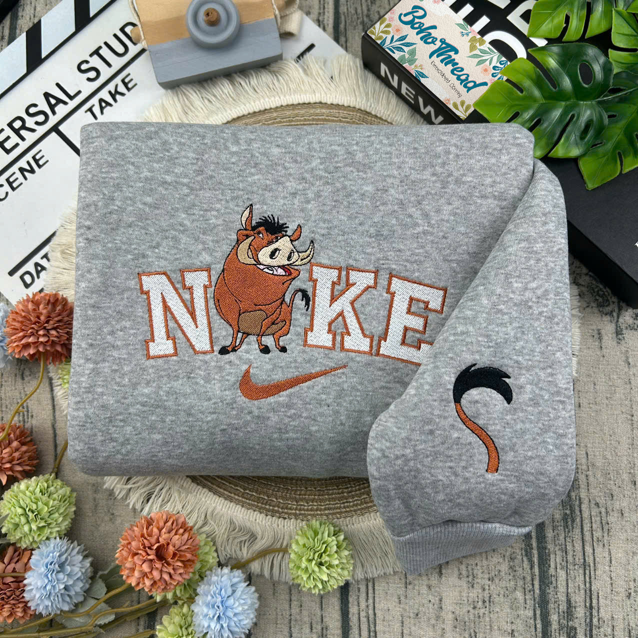 The Lion King Simba, Timon & Pumbaa Embroidered Couple Sweatshirts, Hoodies & T-shirts