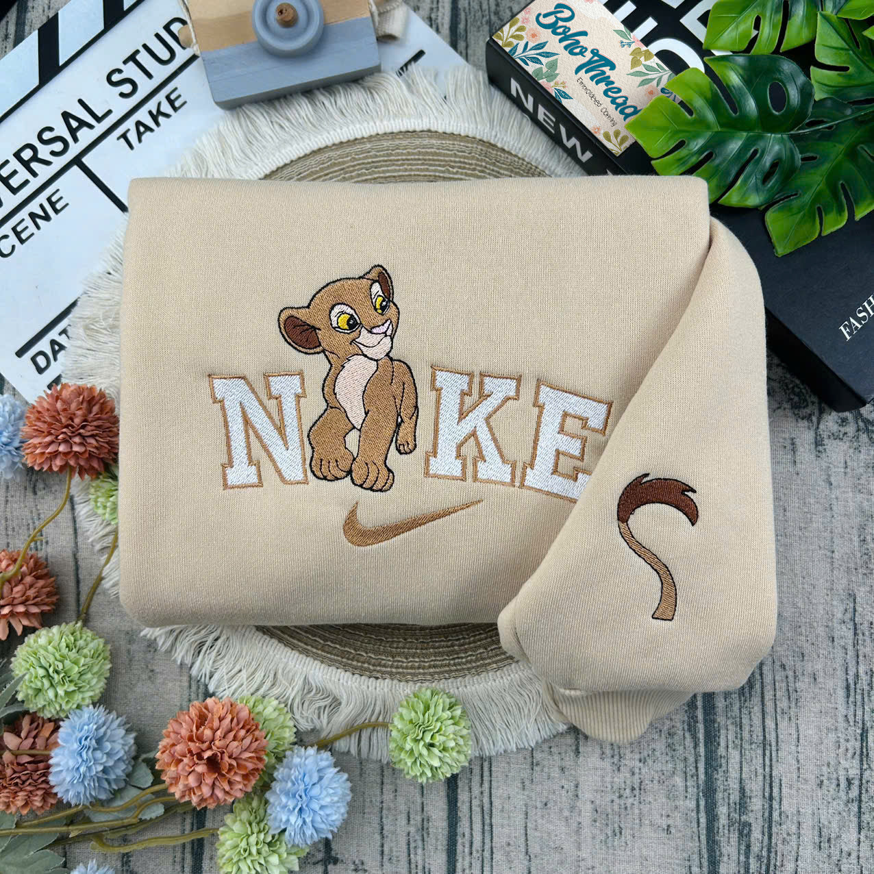 The Lion King Simba, Timon & Pumbaa Embroidered Couple Sweatshirts, Hoodies & T-shirts