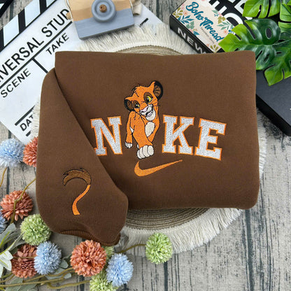 The Lion King Simba, Timon & Pumbaa Embroidered Couple Sweatshirts, Hoodies & T-shirts