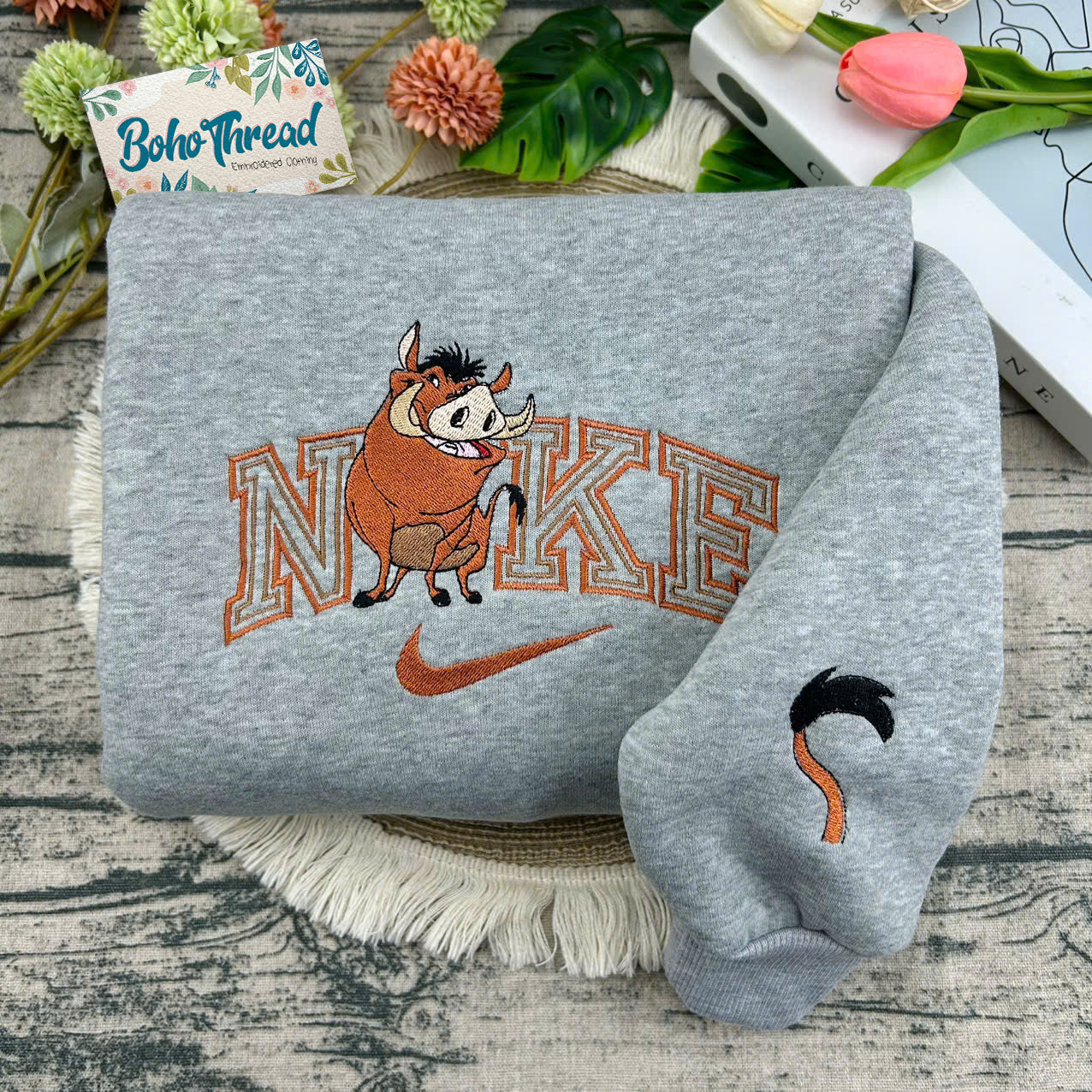 The Lion King Timon, Pumbaa & Rafiki Embroidered Couple Sweatshirts, Hoodies & T-shirts