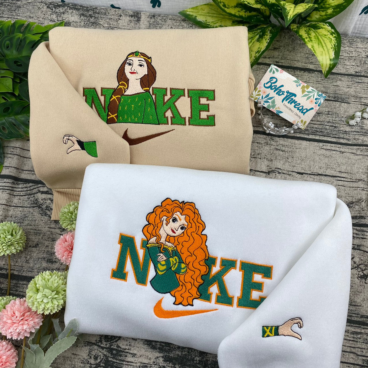 Brave Merida & Queen Elinor Embroidered Mother/Daughter Sweatshirts, Hoodies & T-shirts