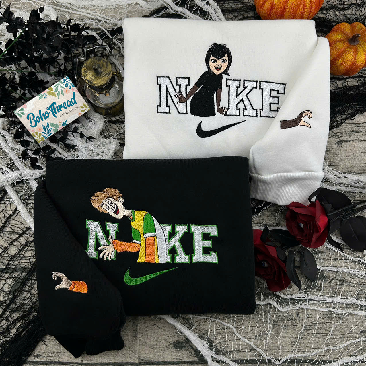 Hotel Transylvania Mavis & Johnny Embroidered Couple Sweatshirts, Hoodies & T-shirts