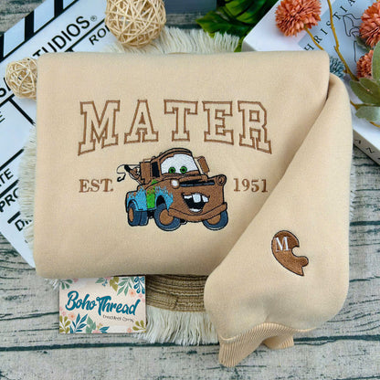 Cars Lightning McQueen & Sally Embroidered Couple Sweatshirts, Hoodies & T-shirts