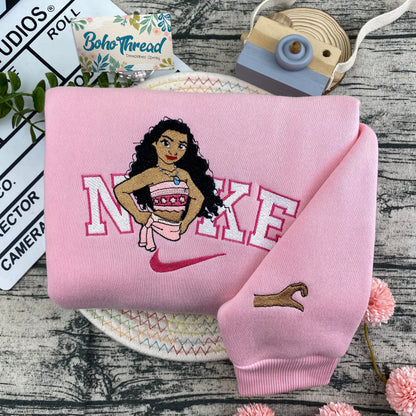 Disney Moana & Maui Embroidered Couple Sweatshirts, Hoodies & T-shirts