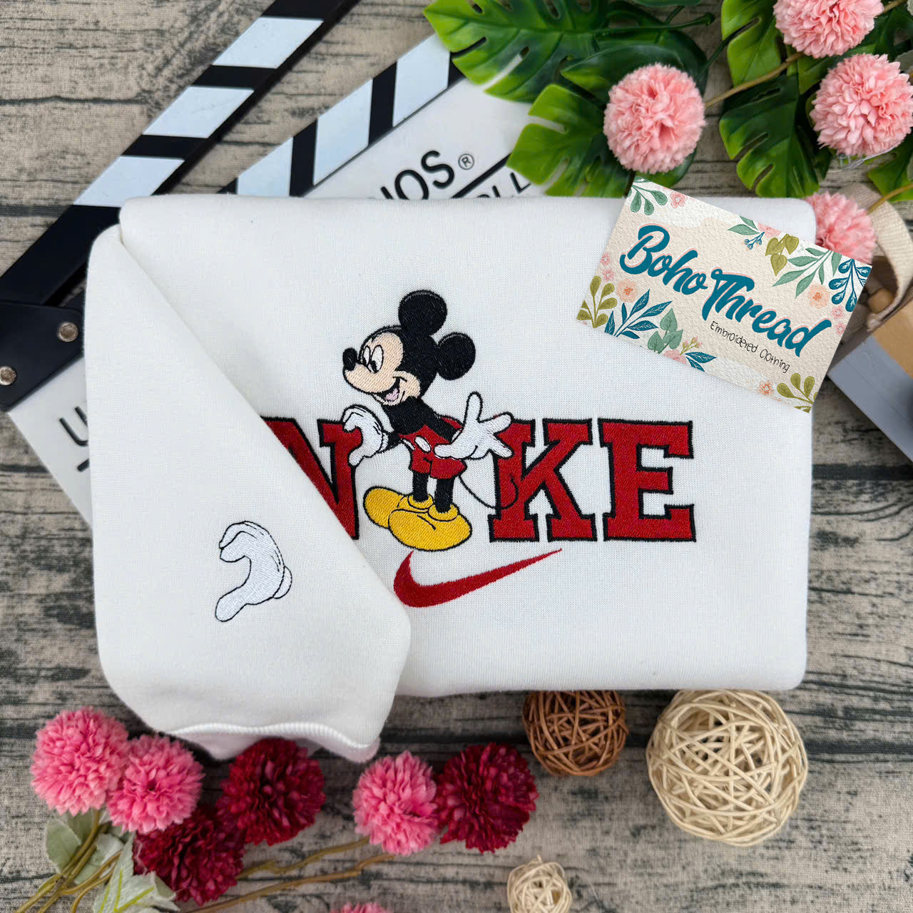 Mickey and Minnie Mouse Embroidered Couple Sweatshirts, Hoodies & T-shirts