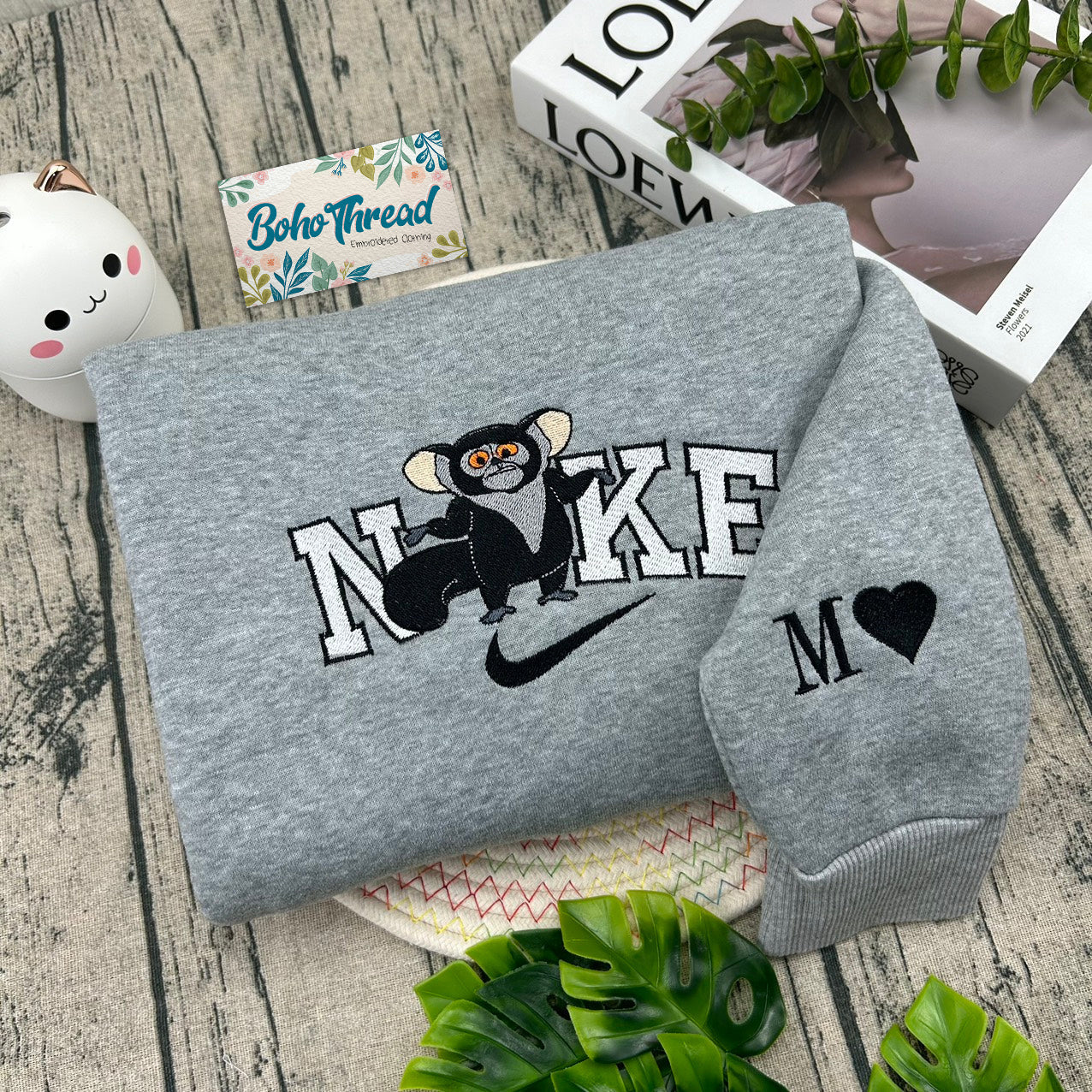 Madagascar Lemurs King Julien & Maurice Embroidered Couple Sweatshirts, Hoodies & T-shirts