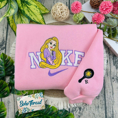 Tangled Rapunzel & Flynn Rider Embroidered Couple Sweatshirts, Hoodies & T-shirts