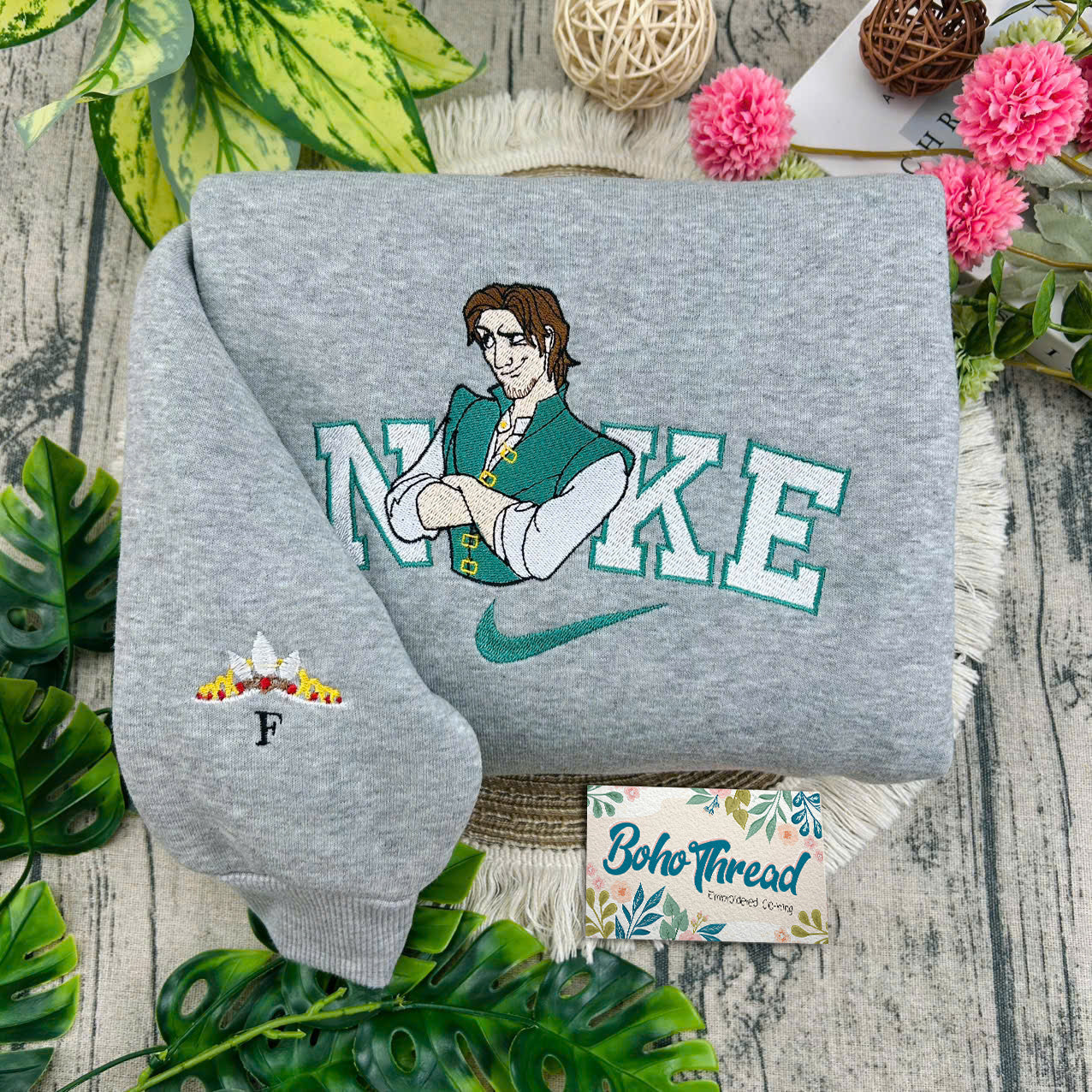 Tangled Rapunzel & Flynn Rider Embroidered Couple Sweatshirts, Hoodies & T-shirts