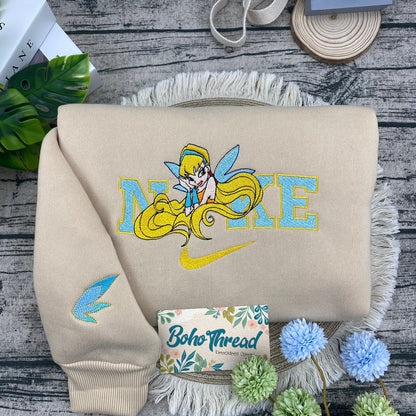 Fairy Inspired Embroidered Sweatshirt, Hoodie, T-Shirt – Tinker Bell & Winx Club Fairy Design Gift
