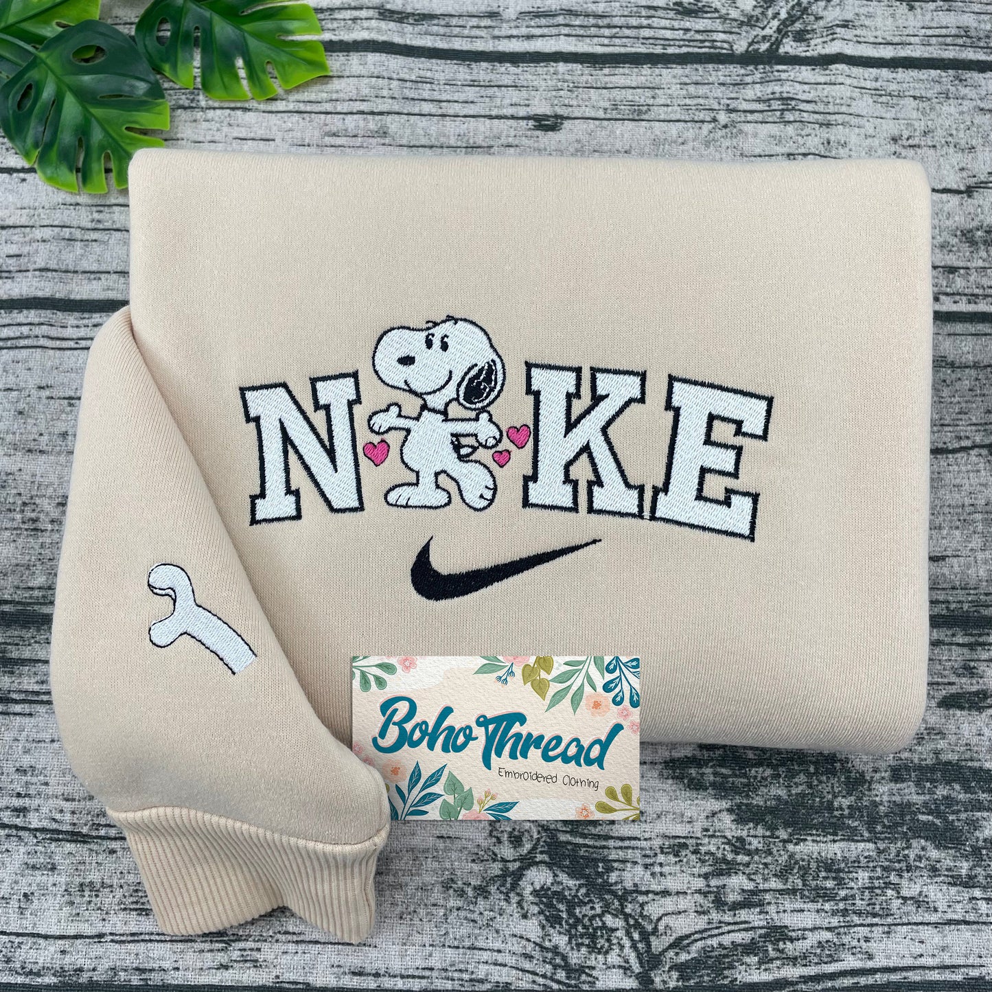 Personalized Embroidered Sweatshirt, Hoodie, T-Shirt – Snoopy Couple Cute Design Gift