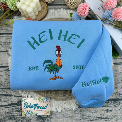 Disney Inspired Embroidered Sweatshirt, Hoodie, T-Shirt – Moana, Maui, Heihei & Pua Character Gift