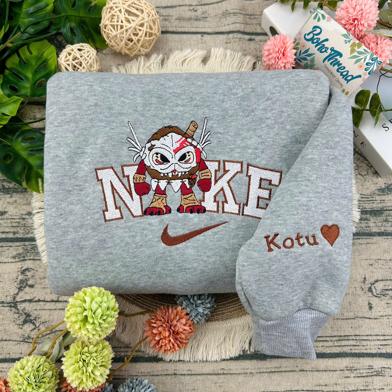 Disney Inspired Embroidered Sweatshirt, Hoodie, T-Shirt – Moana, Kotu, Simea, Heihei & Pua Character Gift