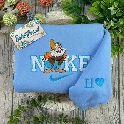 Disney Inspired Embroidered Sweatshirt, Hoodie, T-Shirt – Seven Dwarfs Character Design Gift