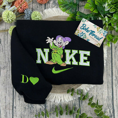 Disney Inspired Embroidered Sweatshirt, Hoodie, T-Shirt – Seven Dwarfs Character Design Gift