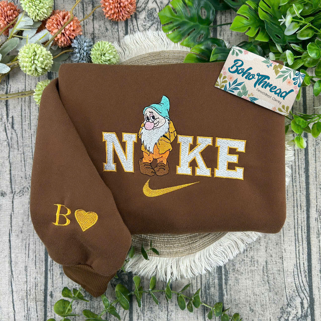 Disney Inspired Embroidered Sweatshirt, Hoodie, T-Shirt – Seven Dwarfs Character Design Gift